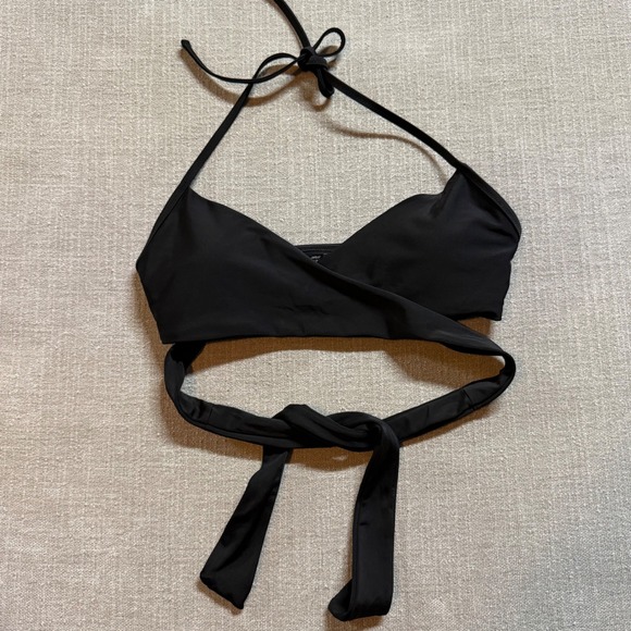 aerie Other - Aerie Wrap Halter Bikini Top Medium Black NWT Swimsuit Beachwear Summer